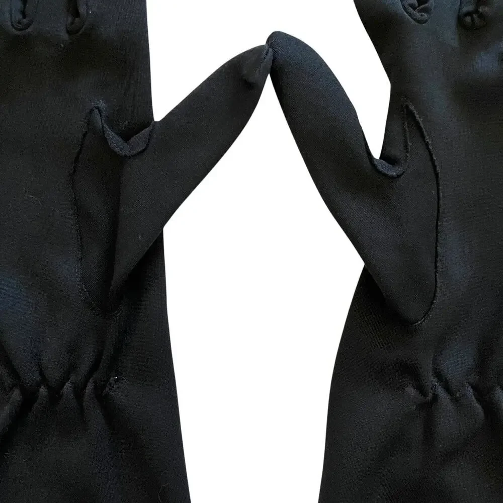 Vintage Fownes Embraceable Black Elbow-Length Long Formal Gloves 19